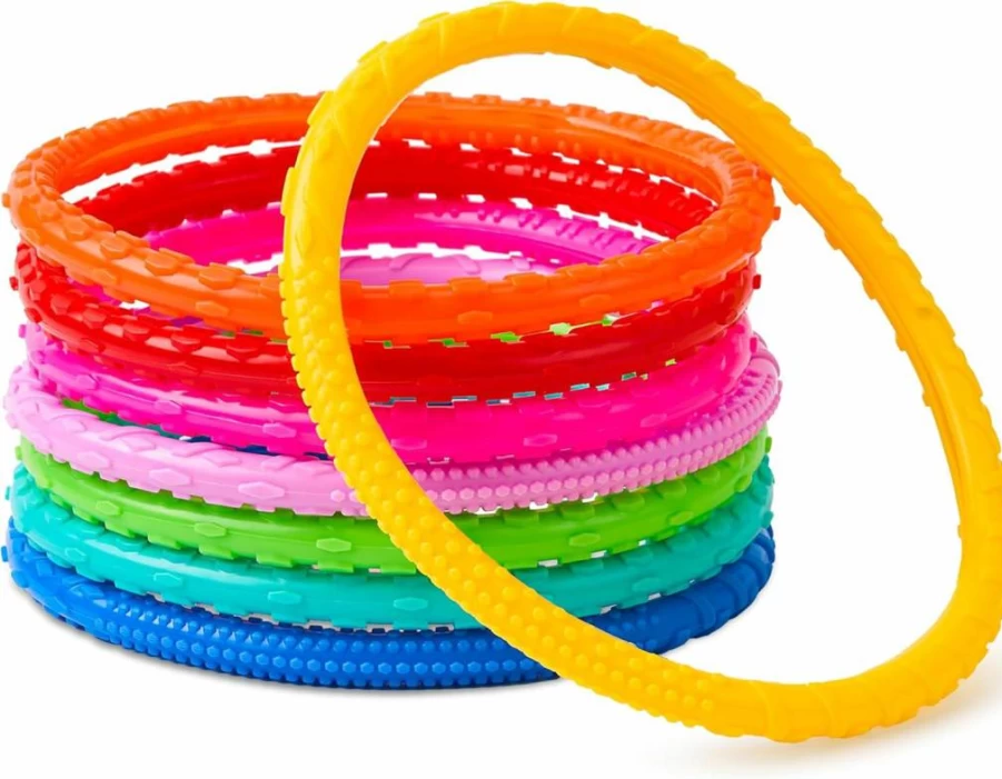 JOYIN 8-Piece Colorful Dive Rings Set for Kids - Underwater Swimming Pool Toys, Diving Training Gear, Summer Water Fun Games, Ideal Kids Gift for Swim Training & Pool Parties