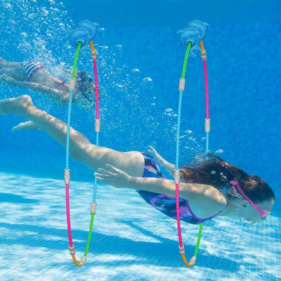 Forblader 2-Pack Kids Pool Ring Toys, Swim Thru Rings for Water Games & Sports, Ages 5-12, Fun Floating Dive Toys for Swimming Pools