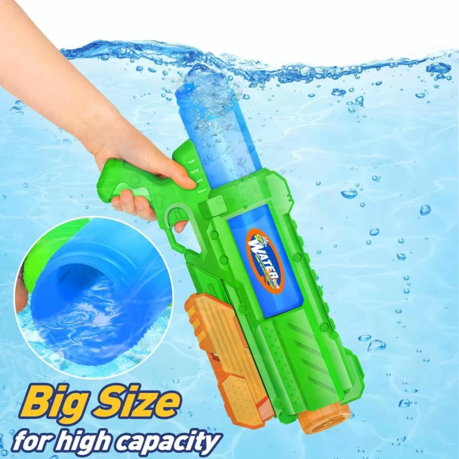 Fikamd 2 Pack Super Soaker Water Guns for Kids & Adults - 1200CC High Capacity Long Range Water Blaster, Outdoor Pool Beach Summer Toys, Fun Party Games Gifts for Boys Girls