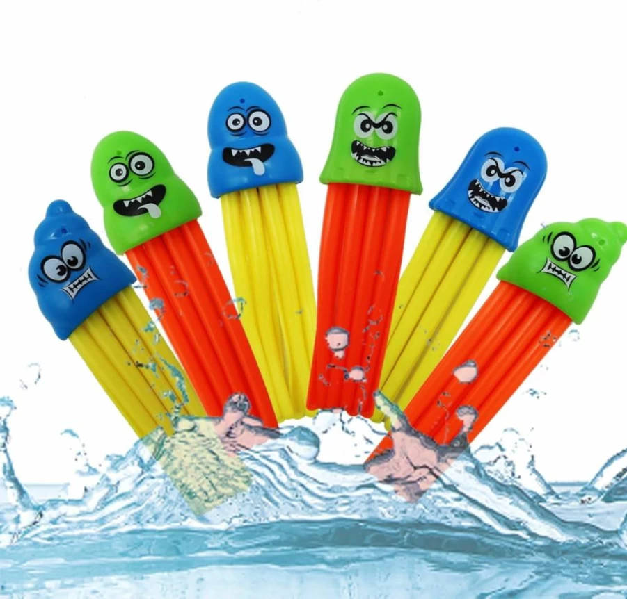 Toy Galaxy Shark Dive Pool Toy Set for Kids - 6 Piece Underwater Sinking Sharks with Hammerhead & Sawshark for Swimming Fun