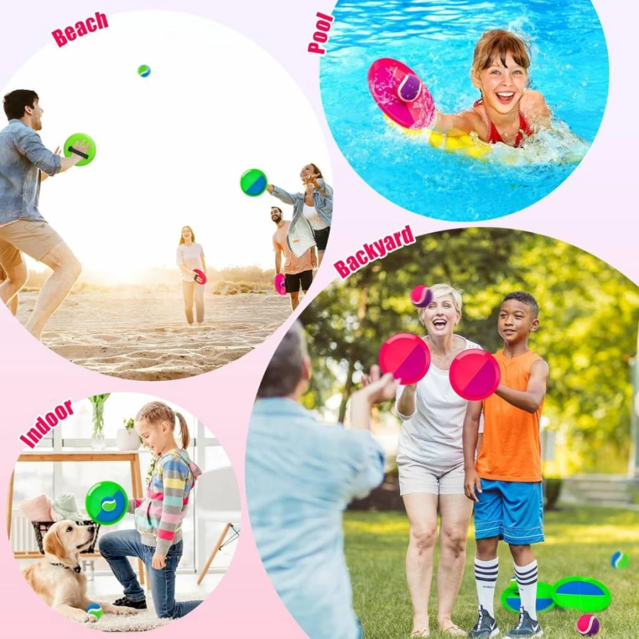 Innotoys Toss and Catch Ball Set - Outdoor Toy for Kids Ages 4-8, Beach Pool Yard Game for Toddlers, Boys & Girls - Fun Birthday Gift & Easter Basket Stuffer for Children