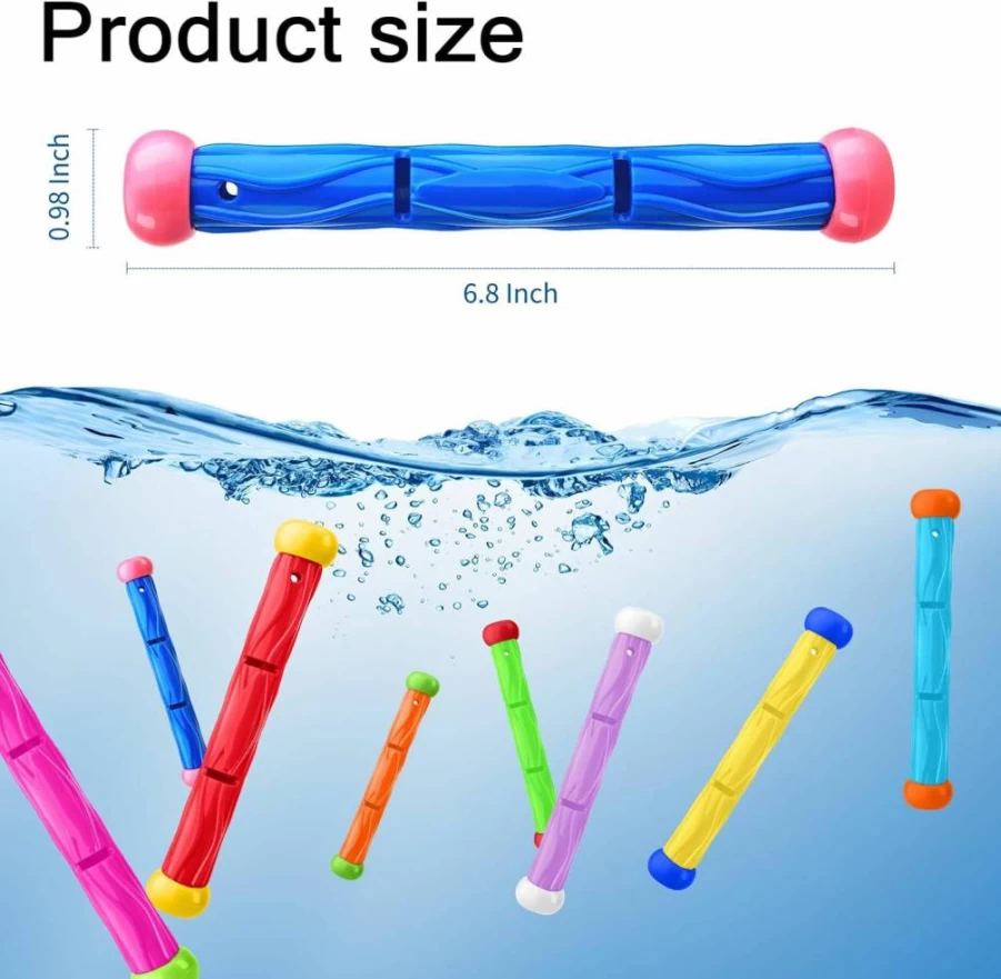 Yicelerate 8-Pack Shark Dive Rings Pool Toys for Kids - Underwater Training Torpedo Swim Games, Summer Water Fun for Ages 4-12, Toddler Swimming Pool Gifts