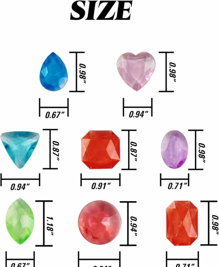 ROYHOO 150Pcs Colorful Acrylic Gemstones for Pool Diving, Pirate Treasure Toys, Vase Filler, Beach Party Favors, and Home Decor