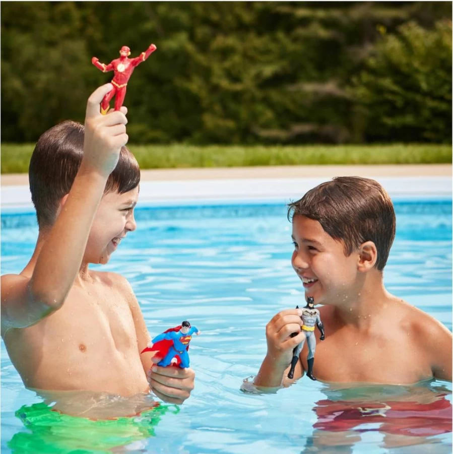 SwimWays DC Superheroes Dive Characters 3-Pack - Kids Pool Toys & Swimming Accessories for Ages 5+ - Batman & Superman Water Play Set
