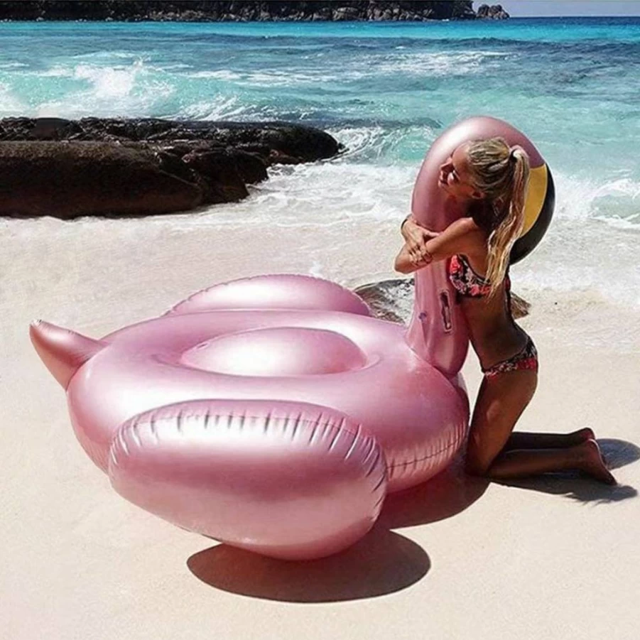 Jasonwell XXXL Giant Inflatable Flamingo Pool Float - Quick-Fill Valve, Durable Beach Lounge Raft for Adults & Kids, Summer Pool Party Decor, Swimming Toy
