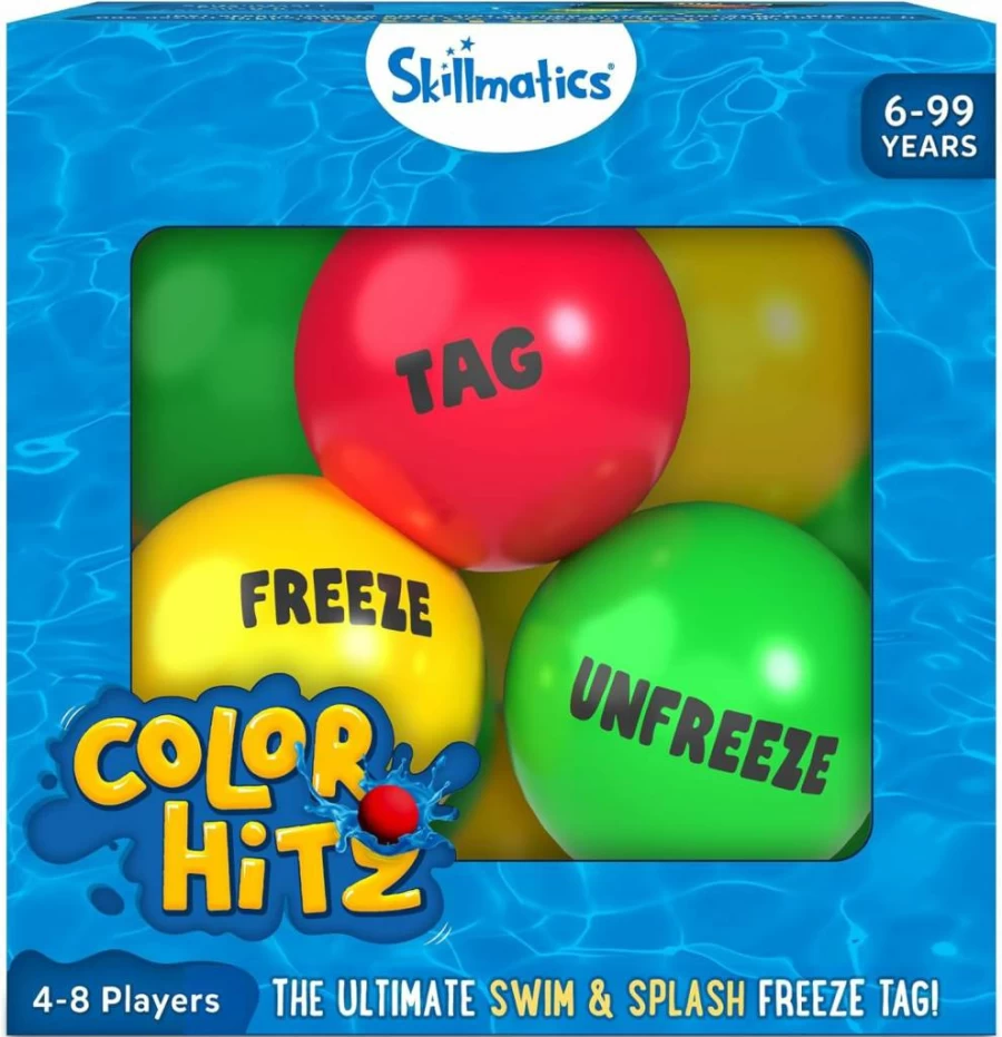 Skillmatics Color Hitz Pool Toys - Swim & Splash Freeze Tag Game for Kids, Outdoor Water Play for Ages 6-12, Summer Pool Party Fun, Boys & Girls Gift Idea