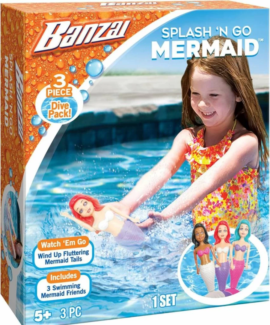 BANZAI Precious Dive Gems 4-Pack, Pool Diving Toys for Kids, Water Play Gifts, Ocean-Themed Swimming Accessories, Bath Toy Set for Children