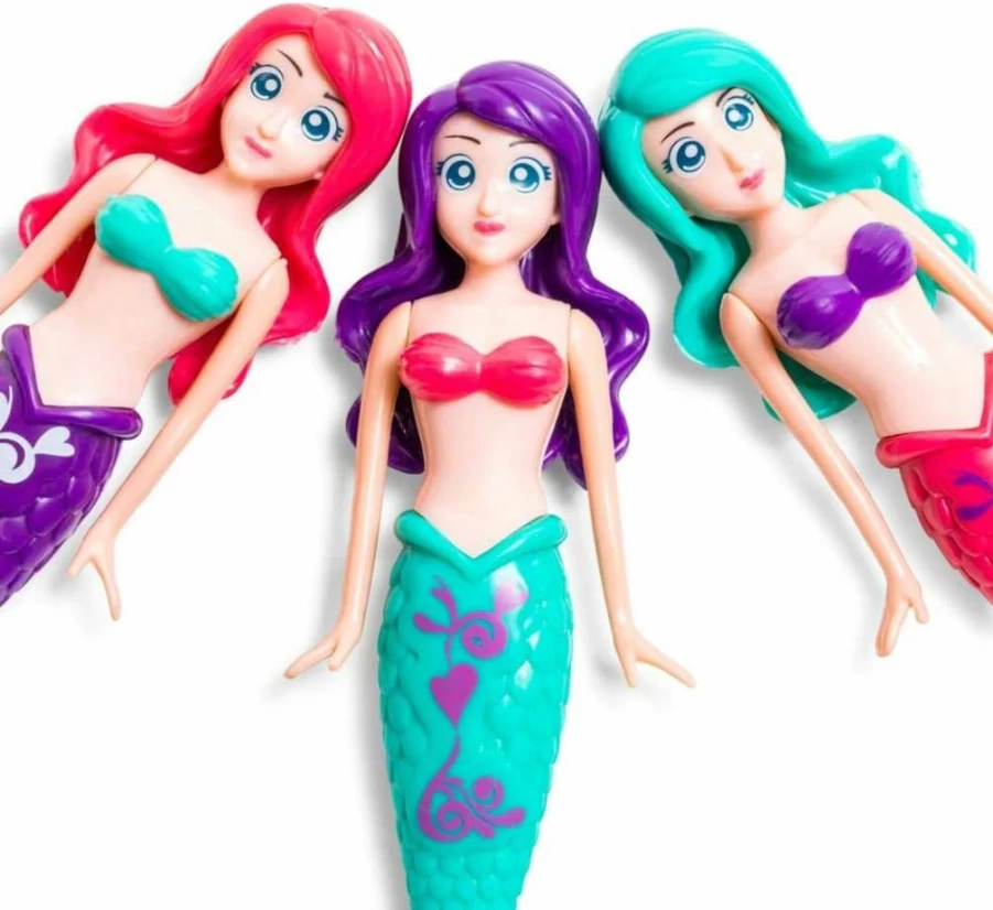 BANZAI 3-Piece Magical Mermaid Doll Set - Assorted Colors for Spring & Summer Fun