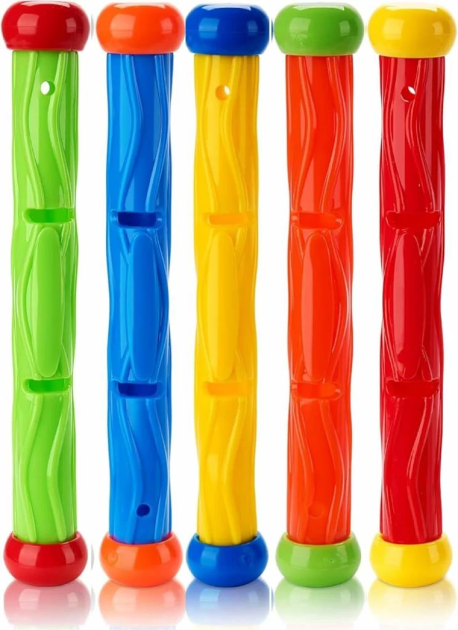 JOEY'Z Fast Sinking Diving Sticks for Kids Ages 8-12 - Multicolored Pool Toys for Swimming & Water Games
