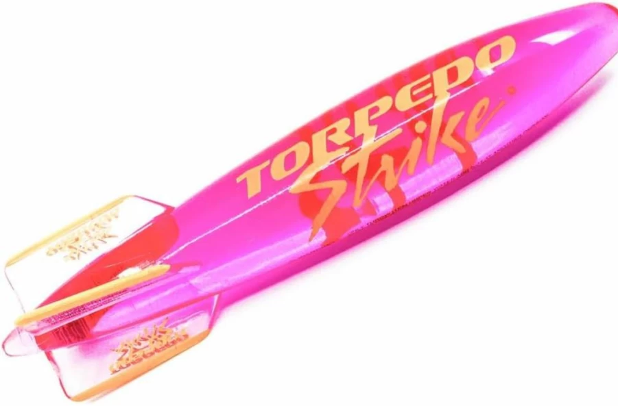 Torpedo Strike 10.25" Large Pool Torpedo Toy for Underwater Games – Premium Diving Glider Spins & Glides Up to 30 Feet, Perfect for Swimming Pool Fun (Pink)