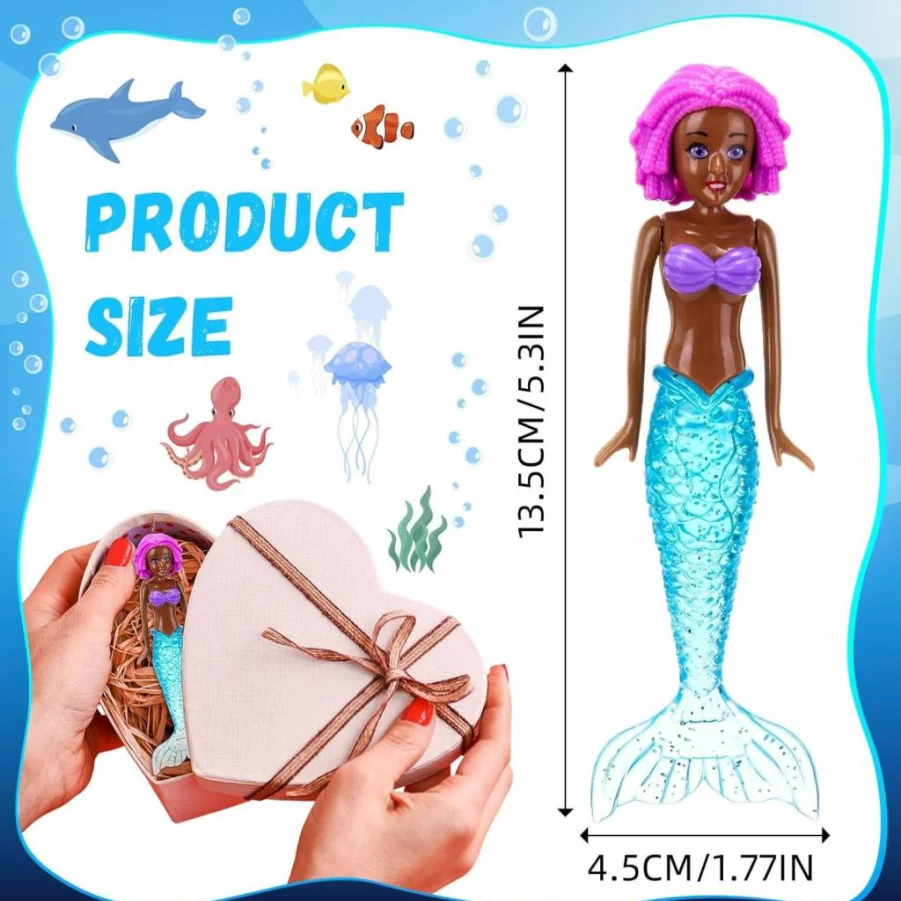 Civaner 4-Piece Mermaid Dive Toys for Kids & Adults - Colorful Pool Games for Swimming Fun, Novel Bath Toys for Boys, Girls, Teens