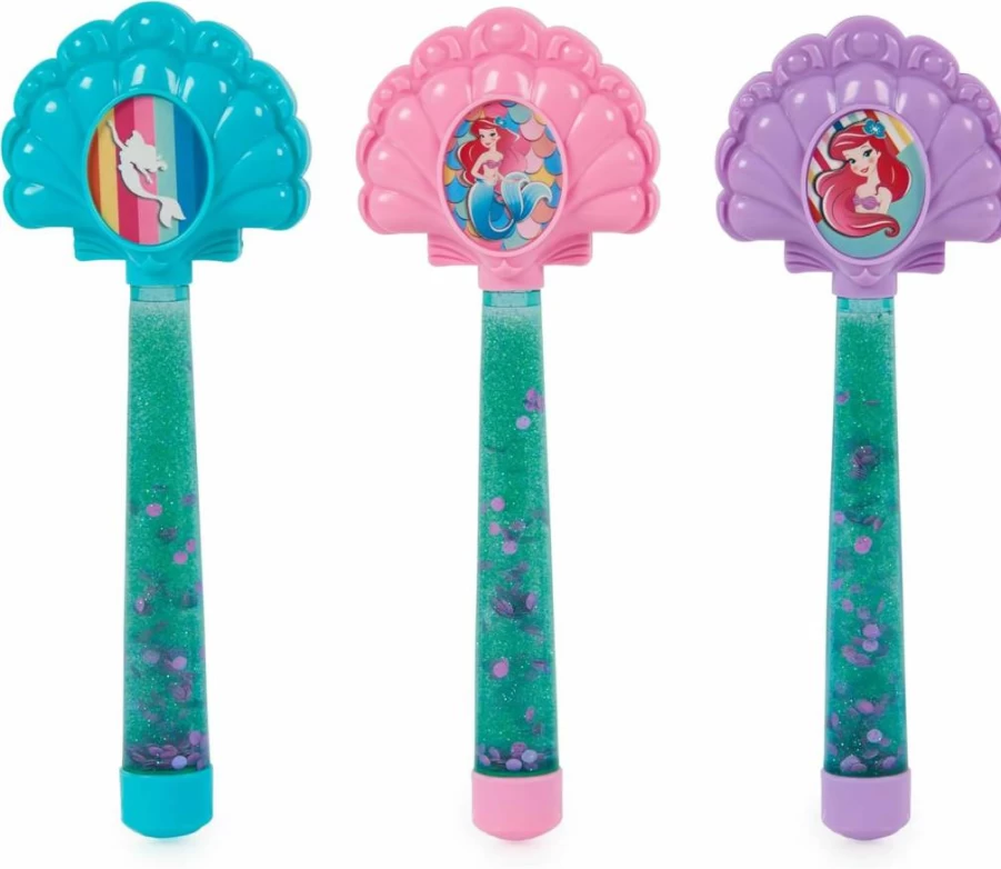 SwimWays Disney Princess Ariel Glitter Dive Wands - 3 Pack Bath & Pool Toys for Kids Ages 5+, Assorted Styles, Diving Game & Party Supplies