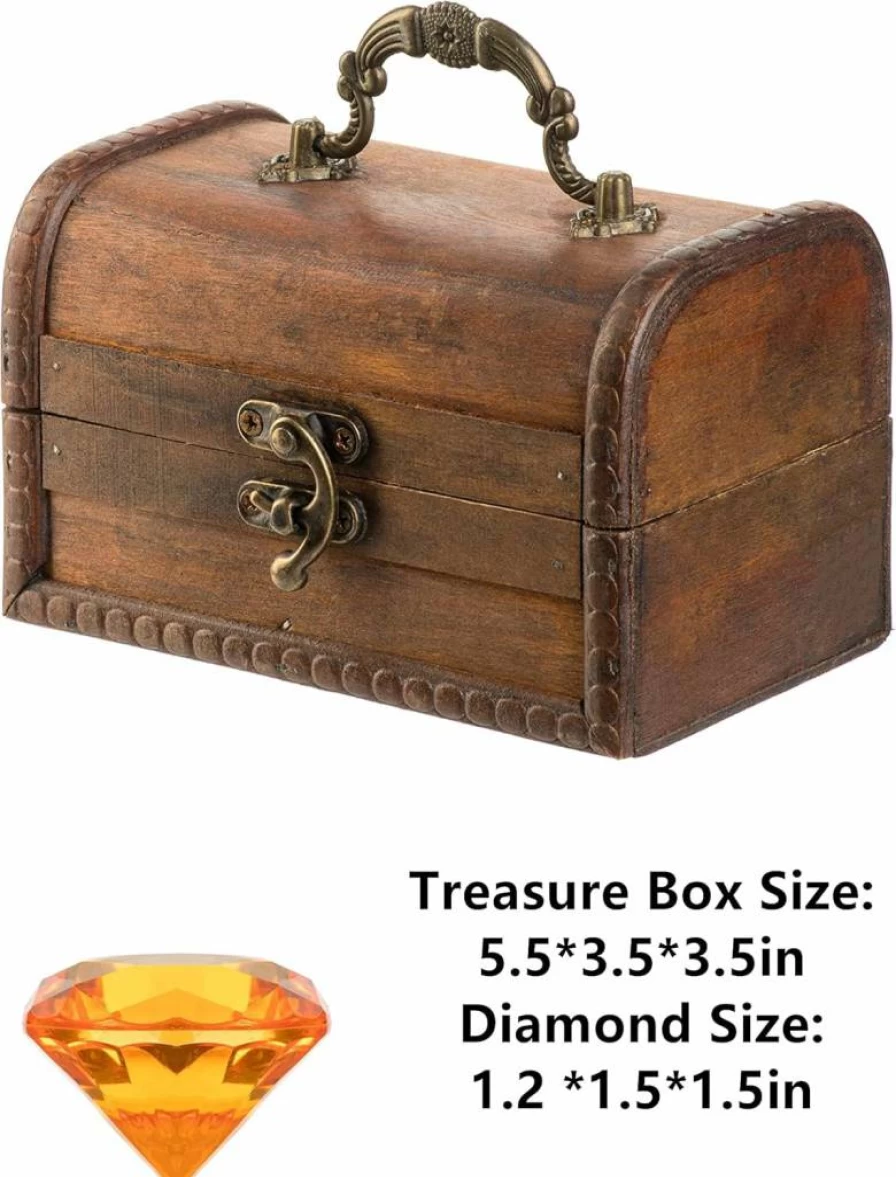 PUBGAMER 15-Piece Colorful Diving Gem Set with Treasure Chest - Underwater Pool Toys for Kids, Swimming Training & Pirate Themed Fun - Ideal Gift for Water Games