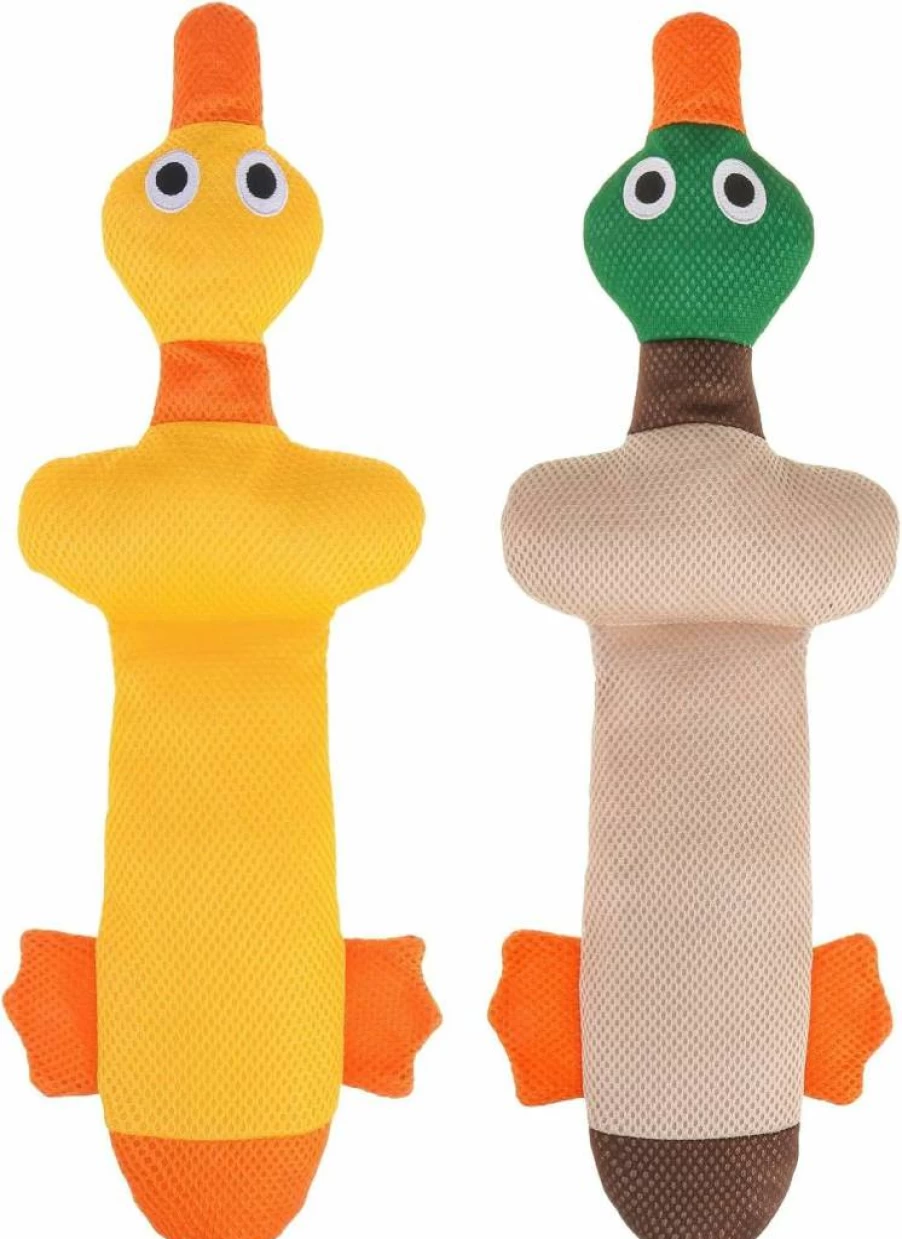 Valkindo 2 Pack Floating Squeaky Duck Dog Toys for Pool, Dock Diving & Fetch – Durable Water Toys for Medium Large Dogs, Summer Swim Training