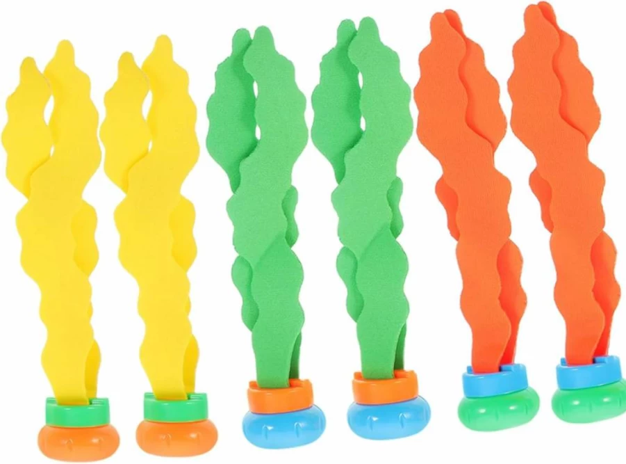 Toddmomy 6Pcs Kids Seaweed Diving Toys for Pool Water Games, Underwater Swim Training Equipment, Summer Dive Skill Practice for Boys and Girls
