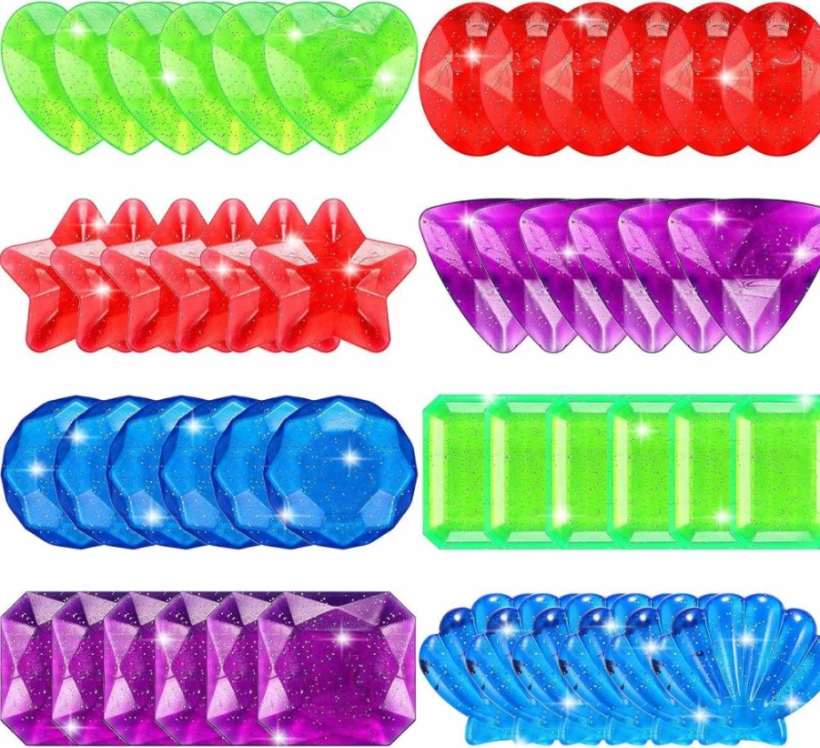 Aoriher 32-Piece Colorful Dive Gem Pool Toys Set - Sinking Treasure for Swimming, Beach, Bath & Party Games - Multicolor Pool Decorations