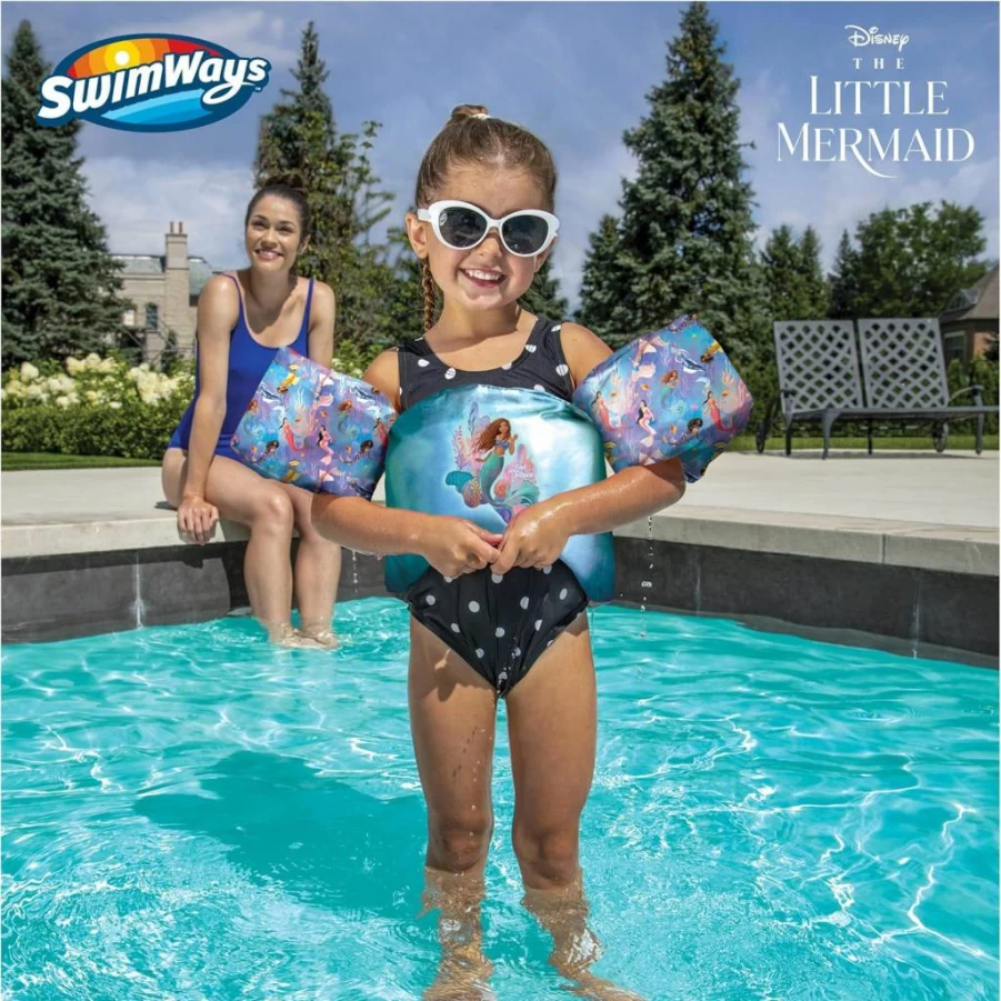 SwimWays Little Mermaid Inflatable Boat for Kids - Pool Float Toy & Party Supply for Ages 3+