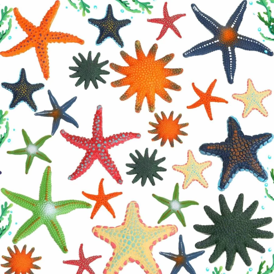 Sumind 24-Piece Colorful Starfish Dive Toys Set - Soft Underwater Pool Toys for Kids, Summer Swimming Games & Pool Party Fun