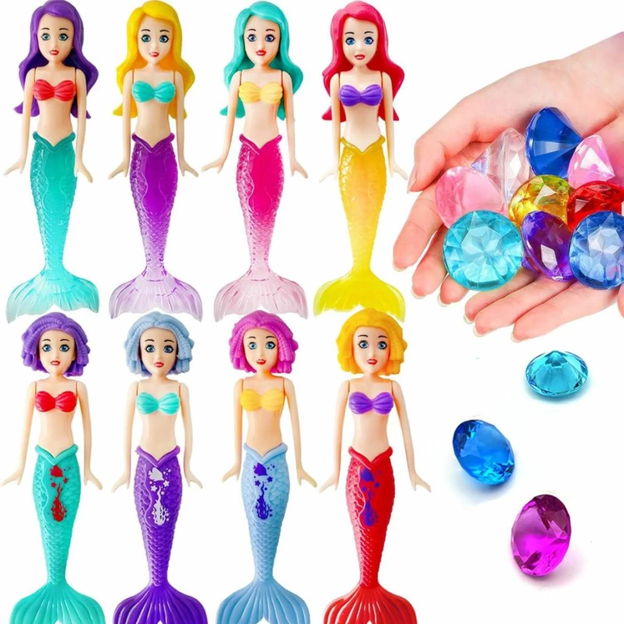 20 Pack Eerrhhaq Mermaid Dive Toys for Kids - Colorful Sinking Pool Toys Set for Underwater Fun, Bath & Swimming Games, Summer Water Play for Children