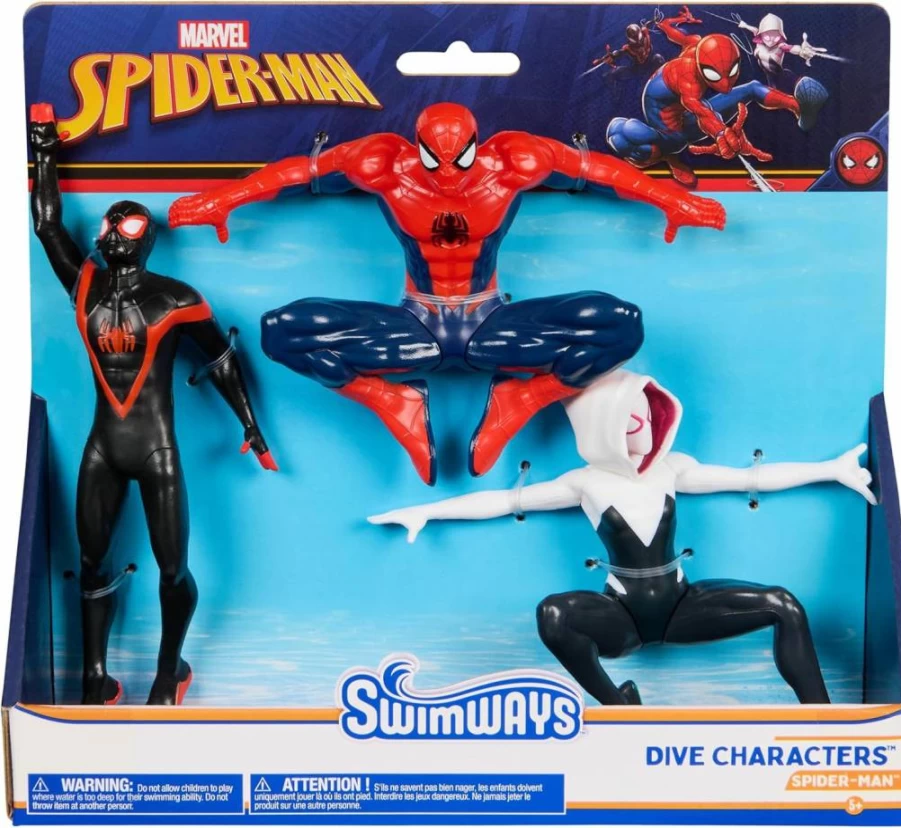 SwimWays Marvel Spider-Man 3-Pack Pool Dive Toys for Kids Ages 5+, Fun Swimming Pool Accessories & Water Games for Pool Parties