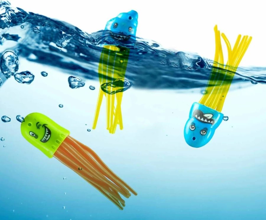 PREXTEX 15-Piece Sinking Pool Toys Set for Kids with Waterproof Carry Bag - Fun Diving Sticks & Rings for Underwater Swimming Games - Summer Pool Accessories for Children