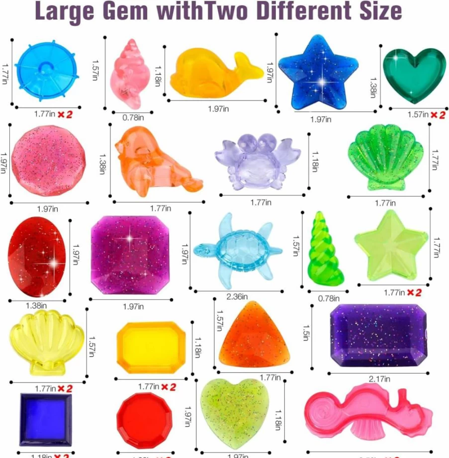 Leislam 16-Piece Colorful Diamond Pool Diving Toys Set - Sinking Gem Swimming Pool Games for Kids, Summer Water Training & Fun Underwater Dive Toys