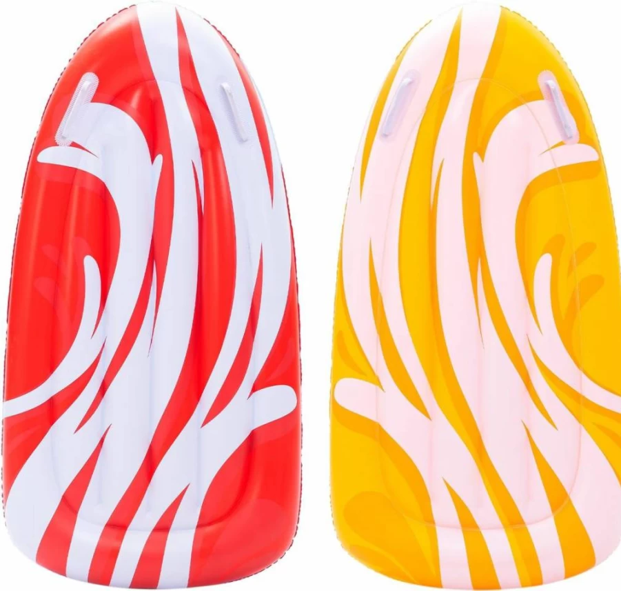 JOYIN 2 Pack Inflatable Body Boards for Kids, Water Slide & Pool Float Toys for Toddlers, Summer Swim Learning Aid, Beach & Backyard Water Fun