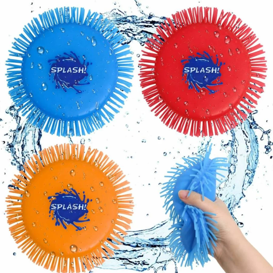 Koiernr 3Pcs Water Flying Discs for Kids & Adults - Soft Splash Pool Toys, Outdoor Beach Games, Summer Swimming Fun for Family