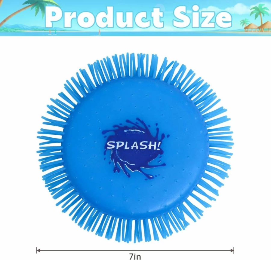 Koiernr 3Pcs Water Flying Discs for Kids & Adults - Soft Splash Pool Toys, Outdoor Beach Games, Summer Swimming Fun for Family