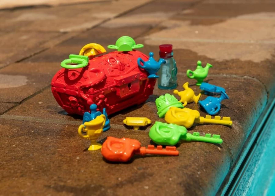 WAHU Underwater Treasure Hunt Game for Kids - Mystery Key Diving Pool Toy Set Ages 5+ with Treasure Chest & Keys for Swimming Pool Fun