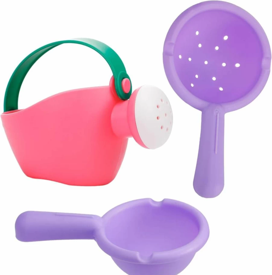 Biubee Soft Bath Toys for Babies 1-3 Years - 3 Pack Easy Clean Water Table, Tub & Pool Sensory Toys for Toddlers, Fun Tactile Learning Gift (Green)