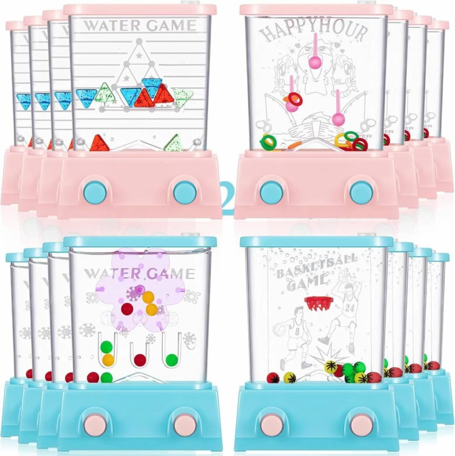 Zhanmai 16Pcs Water Ring Toss Game Set - Portable Handheld Aquatic Toy for Beach, Pool, Party Fun - Assorted Colors, No Water Included