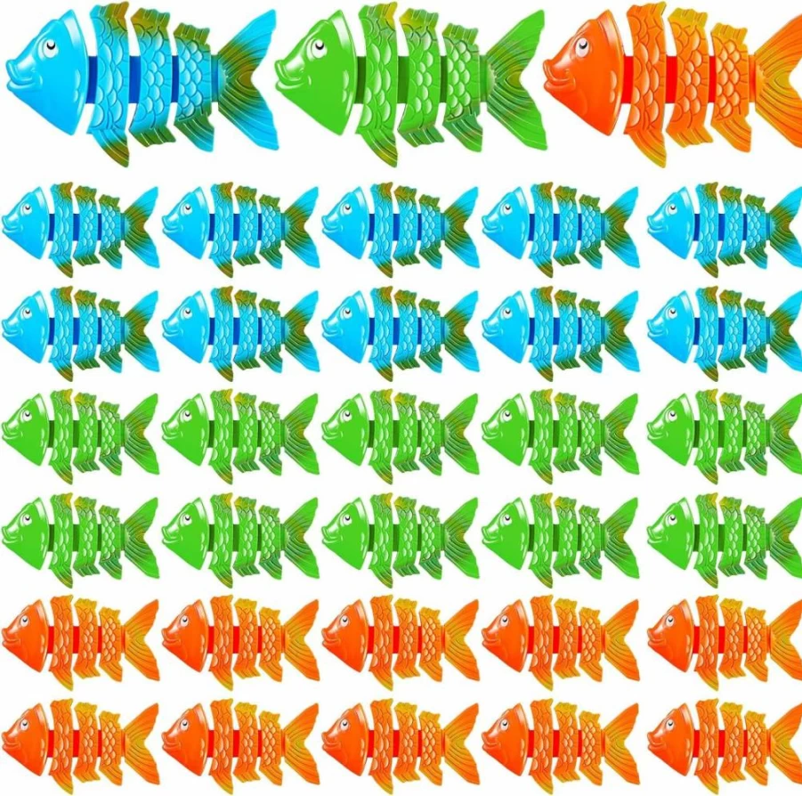 30 Pcs Tarpop Sinking Fish Pool Toys for Kids - Fun Underwater Diving Bath Toys, Summer Pool Party Favors, Swimming Training Game Supplies for Boys & Girls