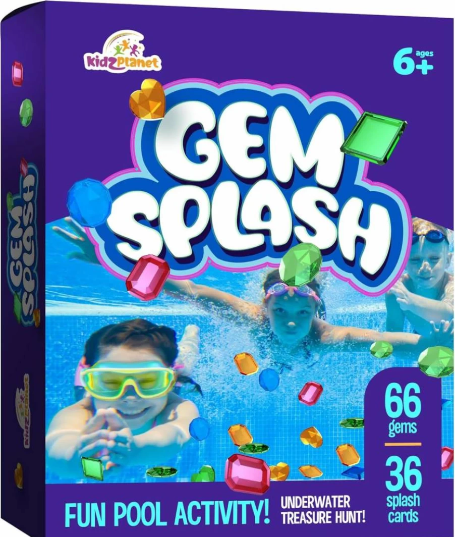Kidz Planet Pool Gem Hunt Diving Game for Kids Ages 6-12 - Fun Water Toys for Boys & Girls - Summer Swimming Pool Games - Best Outdoor Dive Toys for Children