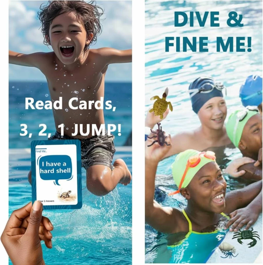 QUEKA KANBAI Dive & Find Pool Toys Game - Ultimate Edition for Kids Ages 6-12, Fun Outdoor Water Activity for Swimming Pool Parties & Summer Play