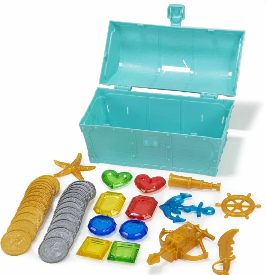 Red Co. Underwater Treasure Chest Diving Toy Set with 42 Accessories for Pool Swimming Fun
