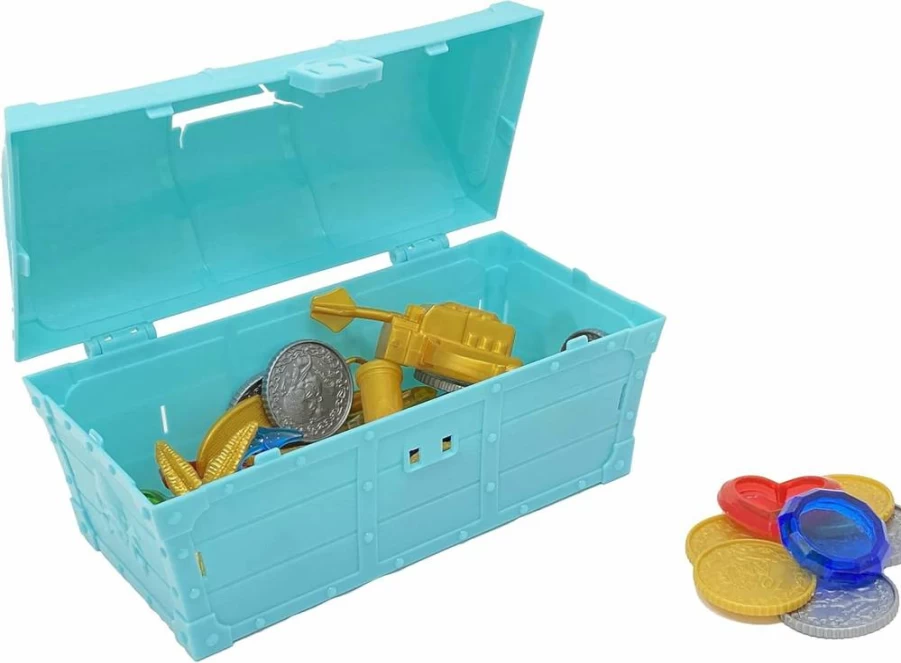 Red Co. Underwater Treasure Chest Diving Toy Set with 42 Accessories for Pool Swimming Fun