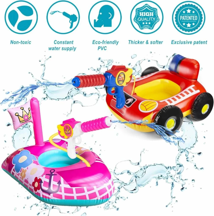 10Leccion Kids Pool Floats for Ages 3-8 - Fun Summer Water Toys for Toddlers, Inflatable Swim Rings for Children, Outdoor Swimming Pool Floats for Boys & Girls