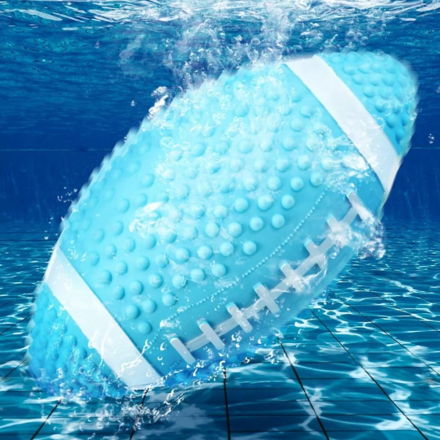 Hiboom Waterproof Pool Football for Underwater Games – Orange Floating Sports Ball for Diving, Passing & Dribbling – Swim Training Toy for Teens and Adults