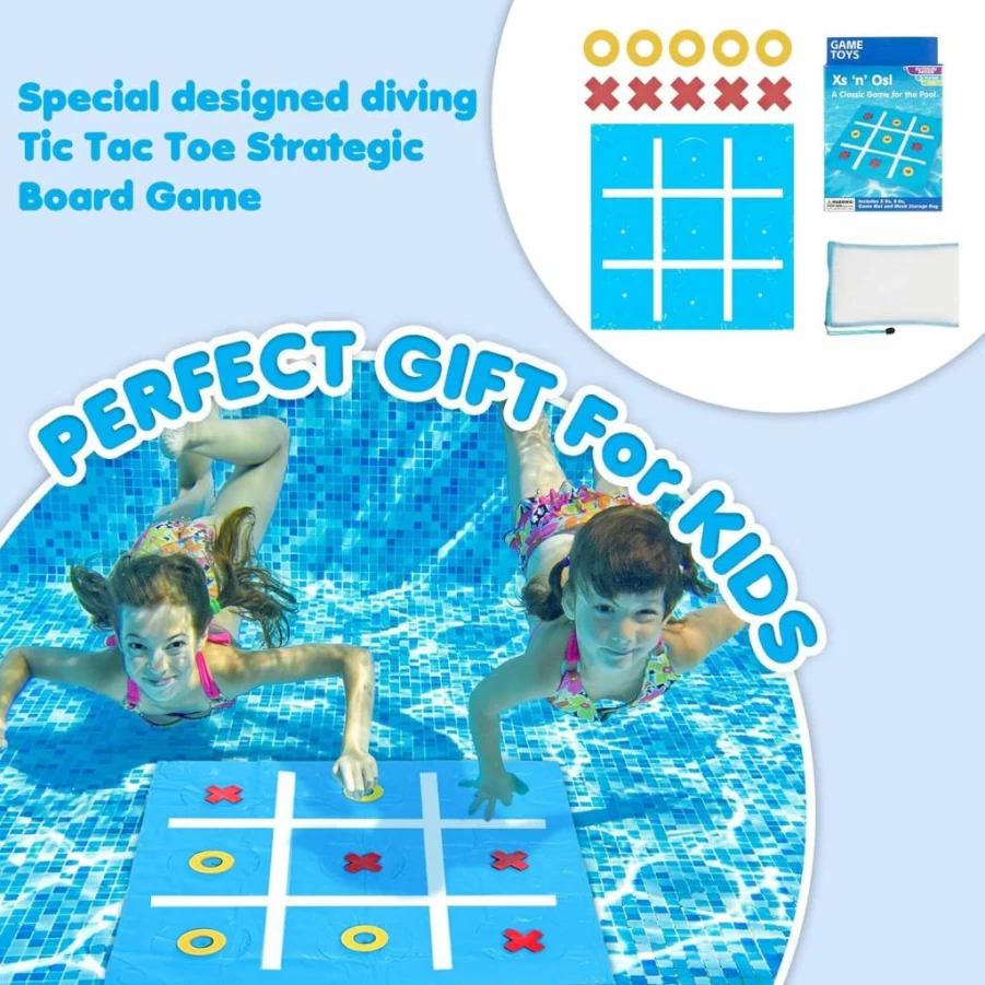 DGO Underwater Tic Tac Toe Search & Find Board Game - Strategic Family Fun, Kids Educational Toy Gift for Ages 6-12, Summer Party Favor, Classic Diving Adventure Game