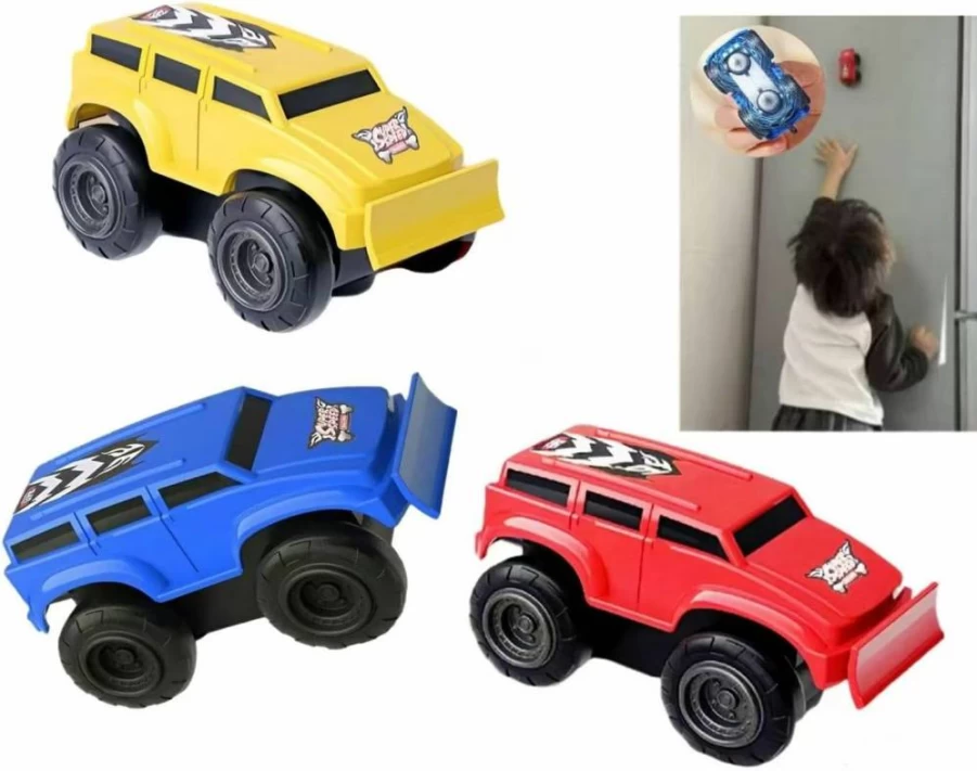 TayloHil Pull-Back Magnetic Inertia Toy Car - Red Color, Friction Powered Vehicle for Kids (Model A1)