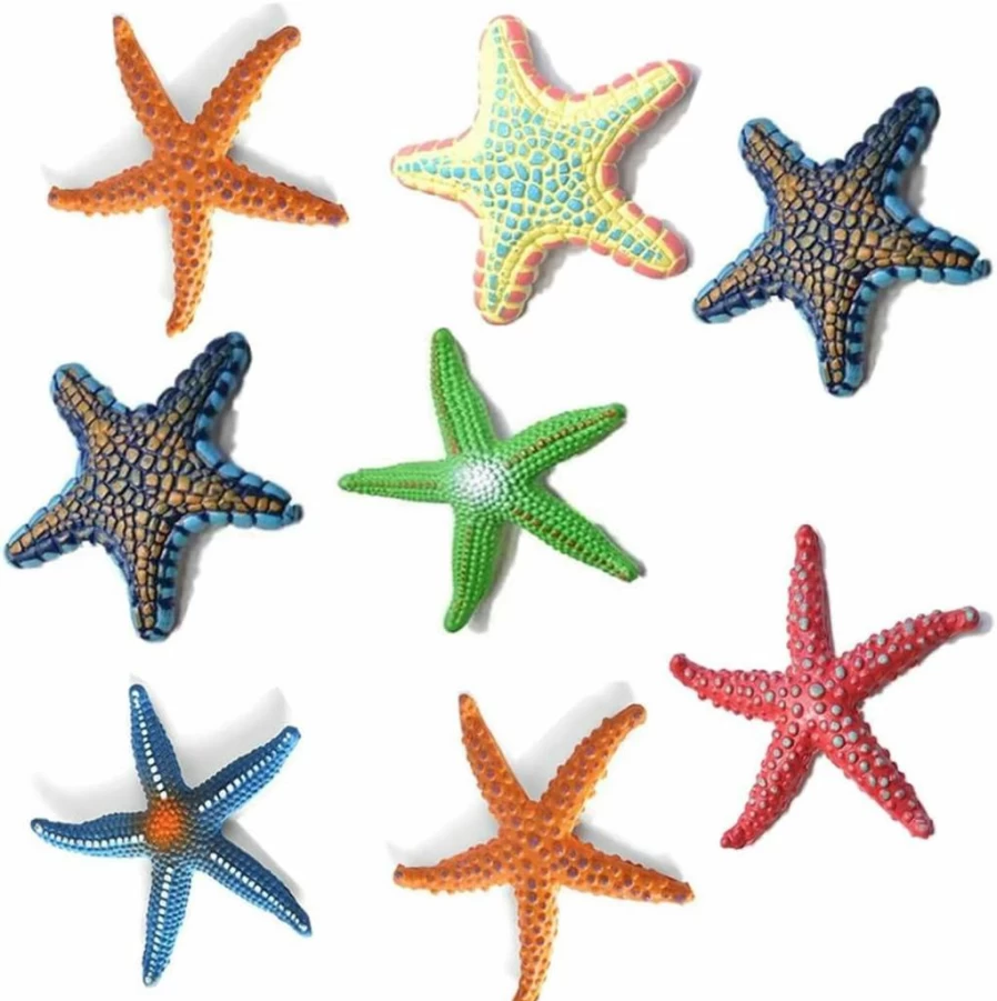 Phedrew 8-Piece Underwater Sea Starfish Diving Toy Set for Kids - Summer Pool Beach Ocean Animal Play Kit