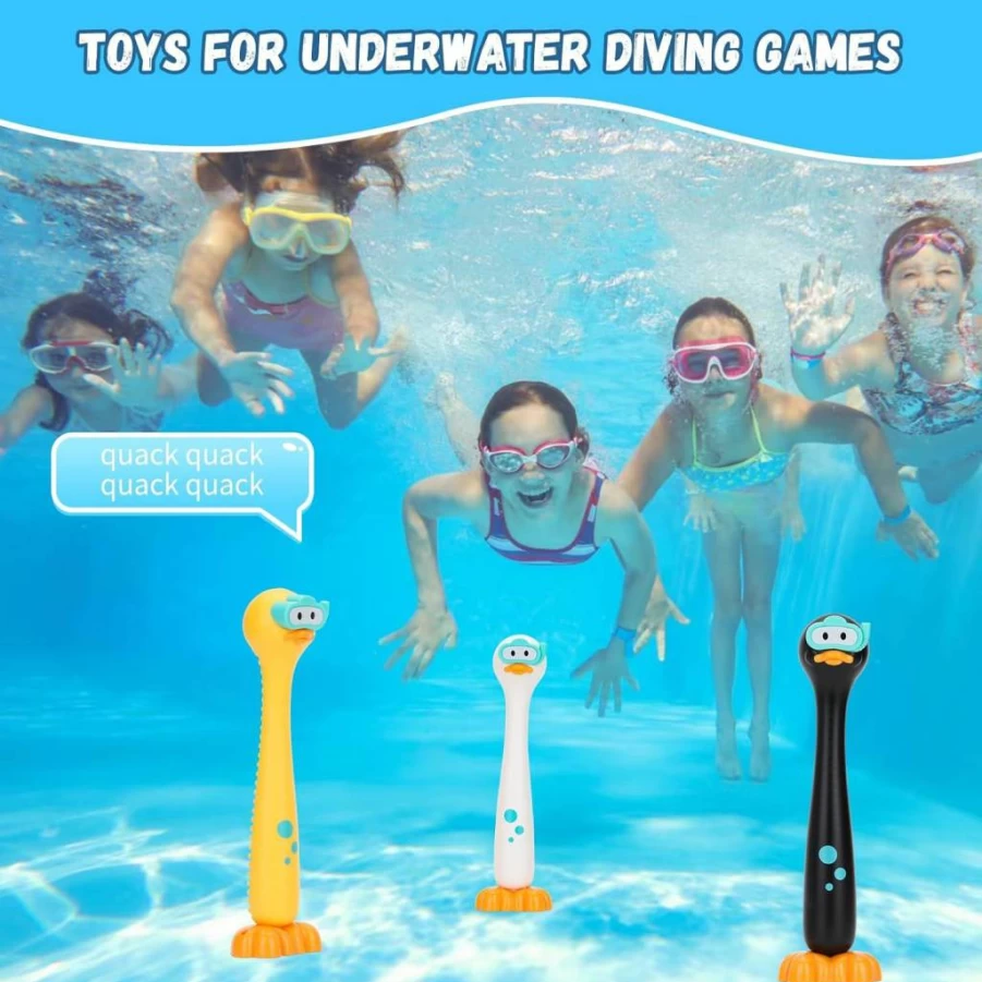 DDZOOU 3-Pack Clown Egg Pool Diving Toys for Kids - Fun Pool Party Games, Swimming Training Stick for Boys & Girls - Summer Water Play Essentials