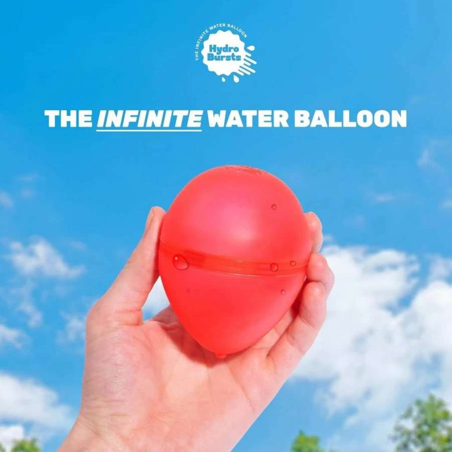 WHAT DO YOU MEME? Hydroburst 6-Pack Reusable Water Balloons for Pool, Beach & Outdoor Play - Refillable Splash Toys for Kids & Adults