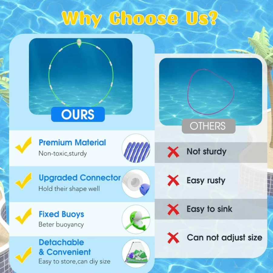 HuToYii Pool Diving Rings 2 Pack - Swim Through Toys for Kids, Teens & Adults - Fun Underwater Games for Summer Swimming Parties - Outdoor Dive Essentials Ages 4-12