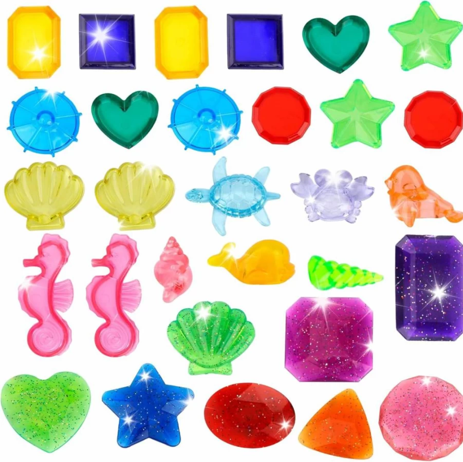 Leislam 15 Pcs Colorful Diamond Pool Diving Toys for Kids Ages 4-12, Sinking Swimming Pool Games, Underwater Party Favors, Summer Water Toys for Boys and Girls
