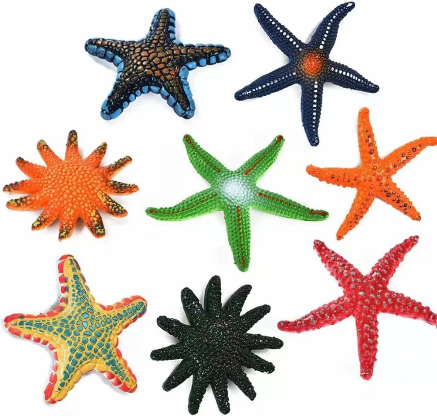 Juephe 8-Piece Colorful Diving Starfish Pool Toy Set - Fun Summer Swimming & Underwater Dive Throw Toys for Kids & Adults