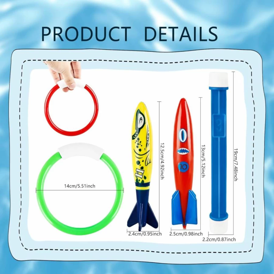 Flahard 22-Piece Underwater Dive Pool Toys Set for Kids & Adults - Swimming Training Gear for Boys & Girls - Summer Water Games & Swim Accessories