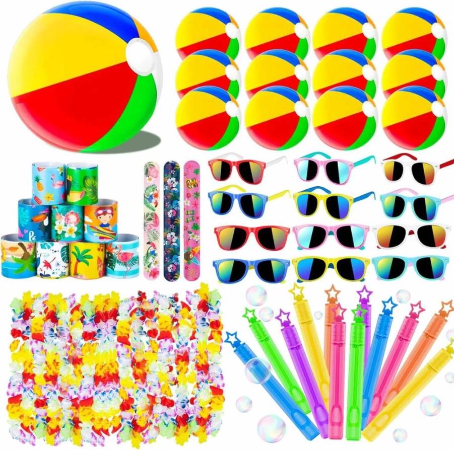Hogesa 28Pcs Kids Pool Toys Set for Ages 4-12 - Underwater Diving Fish Rings Gems with Mesh Storage Bag for Swimming Party Favors Summer Water Games