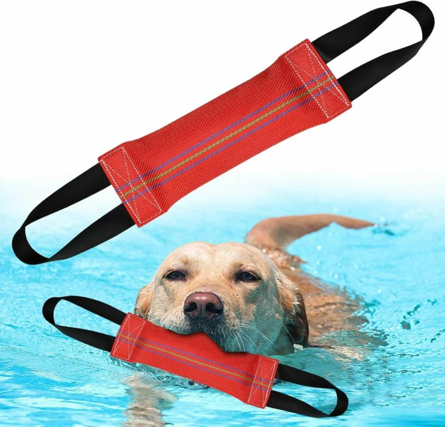 IAIGOGO 2-in-1 Floating & Tug Dog Toy - Interactive Pool Fetch Toy for Dock Diving, Tug of War, and Water Games - Durable Fire Hose Chew Toy for Dogs